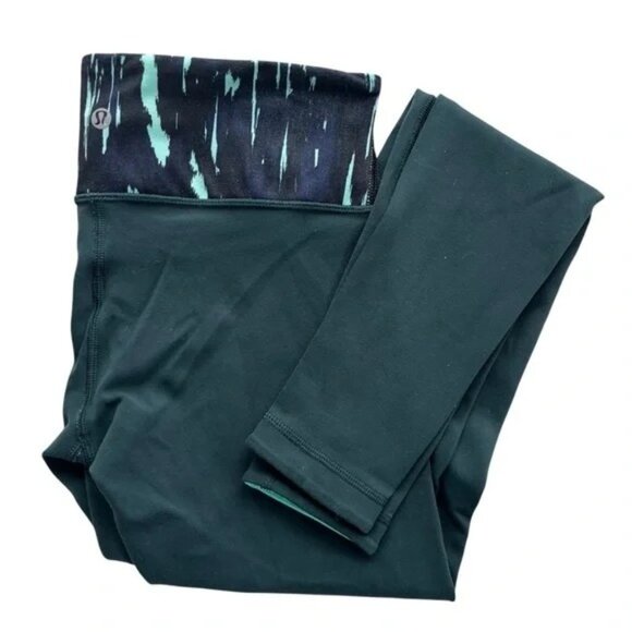 Lululemon Wunder Under Reversible Dark Fuel/Menthol Size 4 - Picture 3 of 14